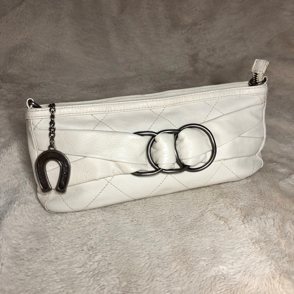 Betsey Johnson Leather Clutch Cream/Off White